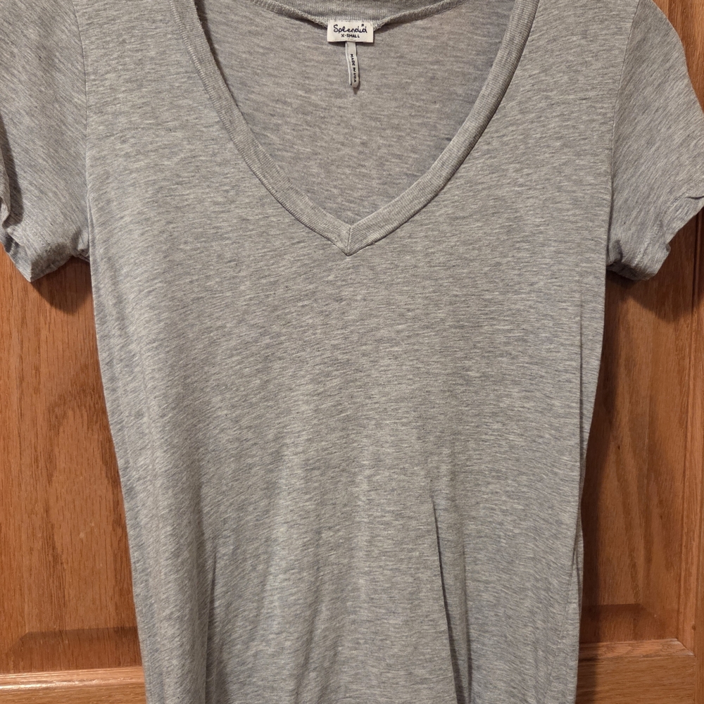 Gray V-Neck T-Shirt